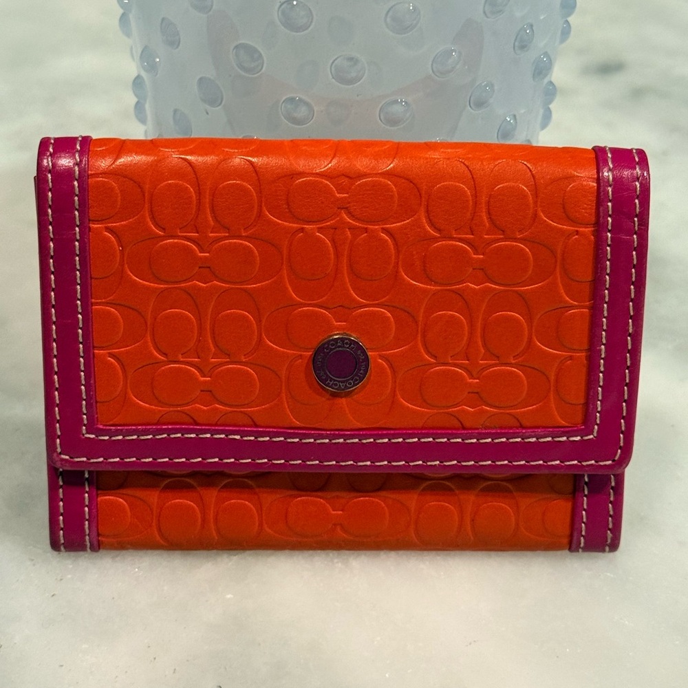 Coach Signature Embossed Leather Wallet